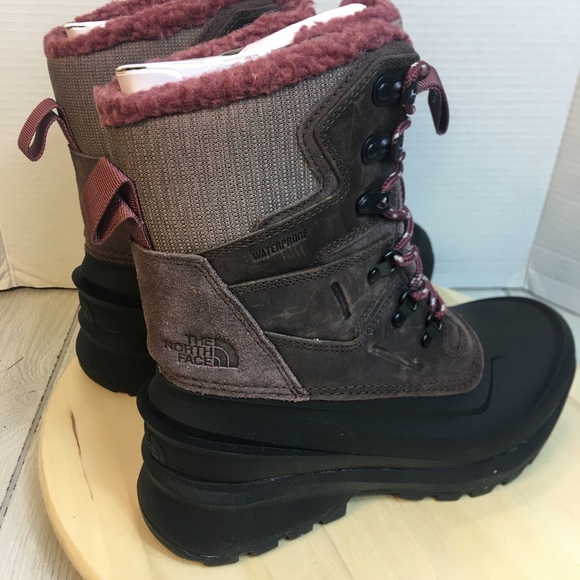 The North Face Chilkat V 400 Waterproof Boots Size 9.5 Deep Taupe Black - Picture 5 of 8